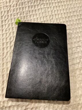 Source Unknown Black Passion Planner with Green Tab